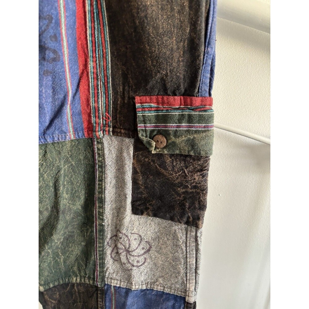 Patchwork Hippie Pants Size Multicolor Festival S… - image 2